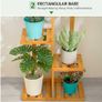 BRAND NEW 7 Layers Bamboo Flower Stand Pots Tray Plant Shelves Image 3