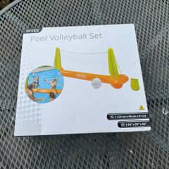 inflatable pool volleyball set