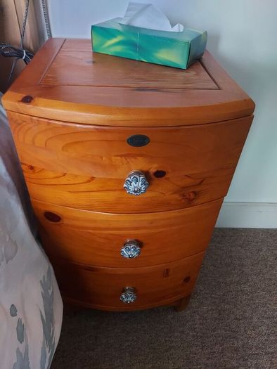 Wood bedside lockers