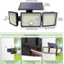 Solar Lights Outdoor, Upgraded 286 LED Motion Sensor Security Light with 360 Wide Lighting Angle, Easy to Install, IP65 Waterproof Durable Solar Powered Flood Lights for Outside Image 6