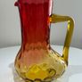 Victorian Amberina Art Glass Pitcher Jug.  Hand Blown c.1885 to 1900 Image 2