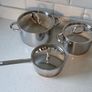 IKEA Stainless Steel 3 Pot & Saucepan Set with Lids - Induction Image 3