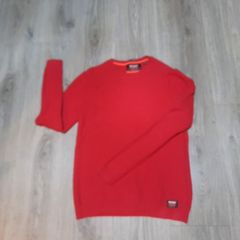 superdry red knit jumper