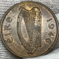 Ireland 1946 1d Penny Beautiful Uncirculated RB Lustrous