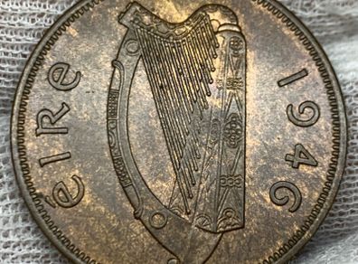 Ireland 1946 1d Penny Beautiful Uncirculated RB Lustrous