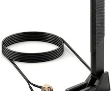 PC WiFi Antenna Tri-Band 2.4GHz 5.8GHz 6GHz 6E Antenna 12dBi HighGain Magnetic Base Omni Aerial for PC ASUS ROG Strix Gaming Motherboard Router Range Extender Booster for Wifi Wireless Network Adapter