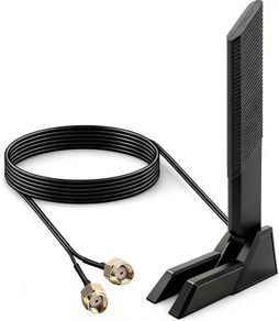 PC WiFi Antenna Tri-Band 2.4GHz 5.8GHz 6GHz 6E Antenna 12dBi HighGain Magnetic Base Omni Aerial for PC ASUS ROG Strix Gaming Motherboard Router Range Extender Booster for Wifi Wireless Network Adapter