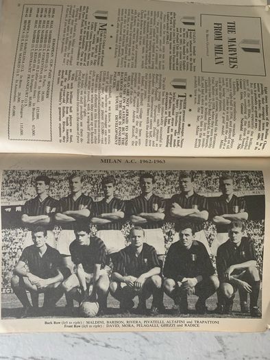1963 European Cup Final Benfica v AC Milan Official Programme