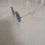 Ray Ban P  .. Round Flash Lenses ...Matte Gold Frame ... Blue Mirror  Lenses ... no box ... perfect condition ... REDUCED Image 3