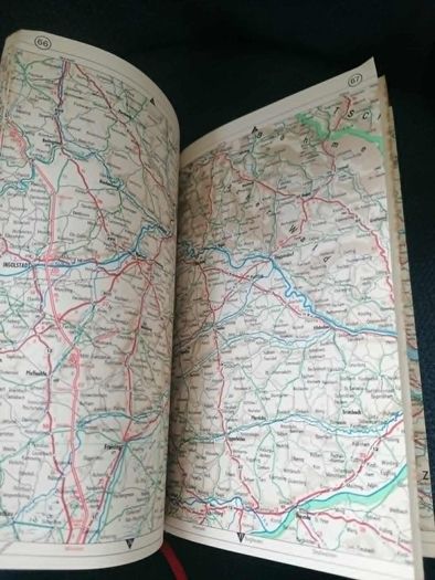 Vintage 1951 Shell Autoatlas Germany & 1951 ADAC Autobahn Map