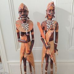 wooden hand carved Masai warriors