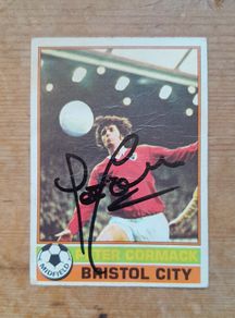 Peter Cormack Bristol City Autograph Topps 1977 Trade Card