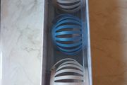 The Bistro Bleu Metal &amp; Glass Tealight- Pack of 3. B.N.W.T. In Original  Box