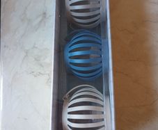 The Bistro Bleu Metal & Glass Tealight- Pack of 3. B.N.W.T. In Original  Box