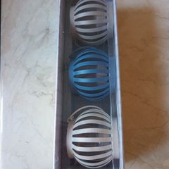 The Bistro Bleu Metal & Glass Tealight- Pack of 3. B.N.W.T. In Original  Box