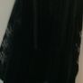 Ladies beautifull black velvet dress from gallery worn once beautiful lace sleeves size 20 Image 2