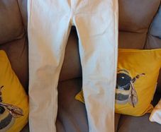 ladies cream skinny jeans size 10 river island