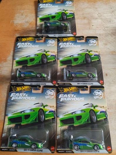 Hot wheels premium Fast and Furious 1995 Mitsubishi eclipse 1/5 X5