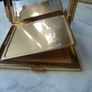 Rare and Genuine Art Deco AGME Switzerland Gold Tone Mother of Pearl Compact with Adjustable Initials Image 7