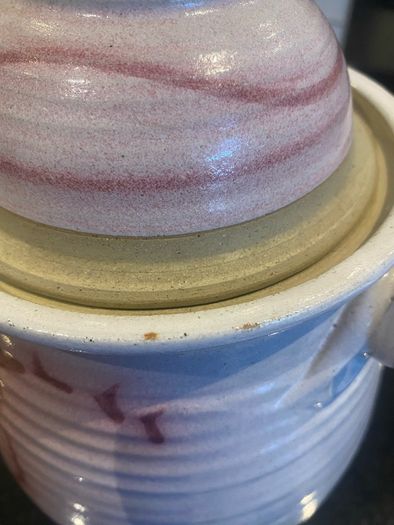 Beautiful very  Tall  12 inch Ceramic lidded pot