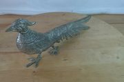 Vintage Silver Plated Pheasant Figurine Decorative Table Bird Centerpiece 280mm Long  Large Metal Ornament