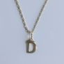 Solid 14ct 14k gold letter D initial charm pendant 0.23g Image 2