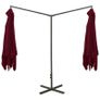 Double Parasol with Steel Pole Bordeaux Red 600x300 cm Image 5