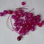 Pink beads, Gemstone beads, Jewellery making supplies, Craft supplies Image 3