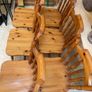 6 x Sturdy Pine Kitchen Dining Chairs - Can Deliver Image 2