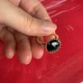 Pandora Solid Gold Ring, Black Spinel Gorgeous! Image 3
