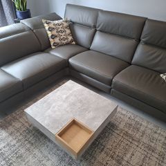 Modern Concrete-Effect Coffee Table