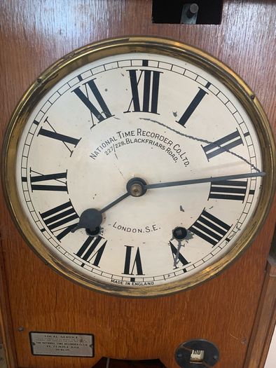 Vintage National Time Recorder Co Ltd., London Time. Antique Clock.