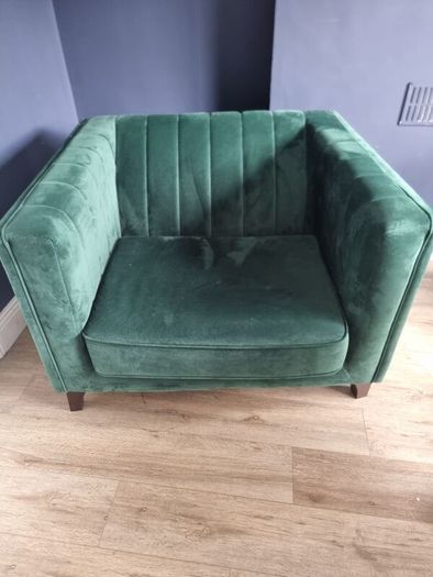 Green Fabric Loveseat