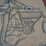 WW1 Original Large Charcoal and Chalk Caricature Image 10