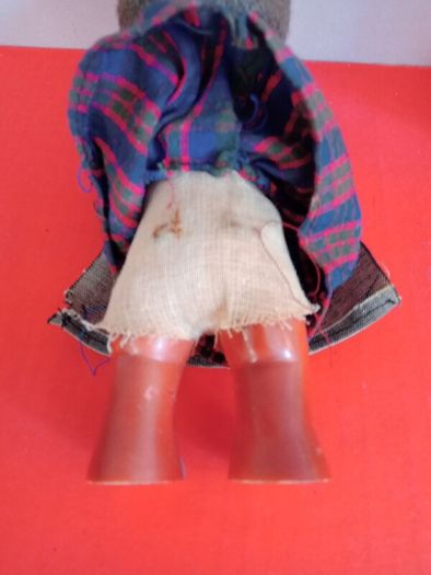 Vintage  Wind Up Hedgehog Doll 7" Tall 1950s-60s