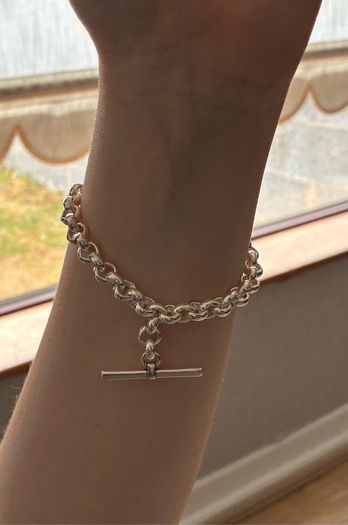 Silver Plated T-bar Bracelet