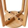 4pcs Solid Wood Round Stool, Shoes change Stool, Dressing Stool, Small stool, Stackable Stools for Living Room, Dining Room, Kitchen, Classroom, 27/27/45CM Natural Color Image 6