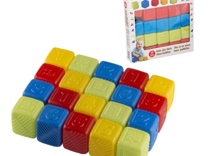 Baby Blocks Playing Jumbo Blocks 20 Piece Building Stacking Blocks For Toddlers