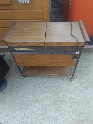 vintage dinner warming trolly