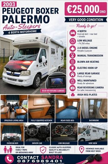 2003 Auto Sleeper Peugeot Campervan