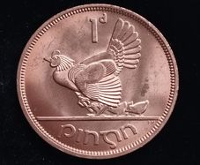 Ireland - 1968 - Penny - Hen with Chicks - KM.11 - [266]