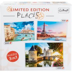 FAMILY FUN! Trefl Limited Edition Places Jigsaws - 2 x 500 Pieces  1 x 1000 Pieces