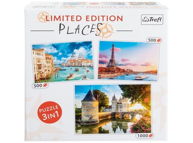 FAMILY FUN! Trefl Limited Edition Places Jigsaws - 2 x 500 Pieces  1 x 1000 Pieces