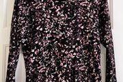 Ladies Black Floral Cotton Top by Jensen