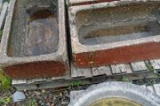 Antique cattle troughs