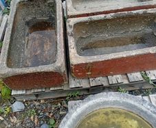 Antique cattle troughs