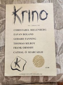 Krino. Literary Magazine No1 Spring 1986. First Edition Paperback In Very Good Condition M