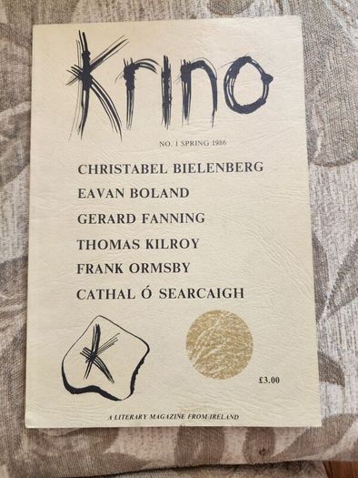 Krino. Literary Magazine No1 Spring 1986. First Edition Paperback In Very Good Condition M