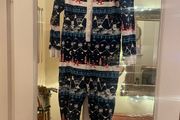 Leigh tucker Nollaig Shona Xmas skiing onesie all in one pjs