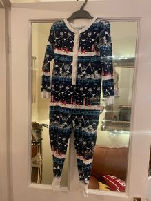 Leigh tucker Nollaig Shona Xmas skiing onesie all in one pjs